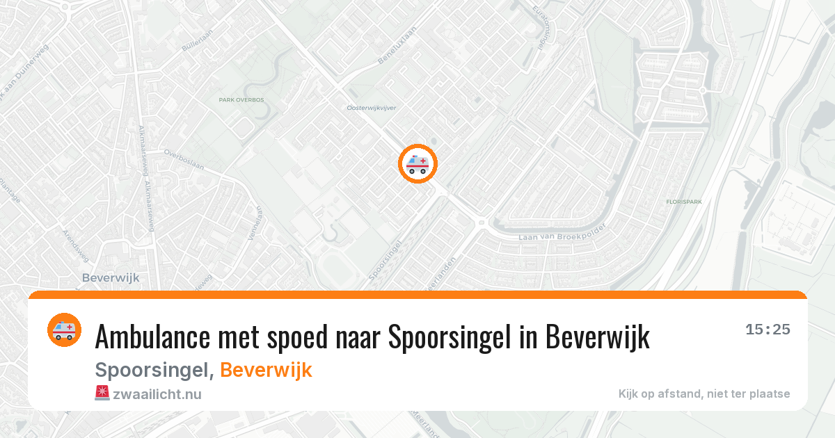 Ambulance met spoed naar Spoorsingel in Beverwijk — 14 jul 2026