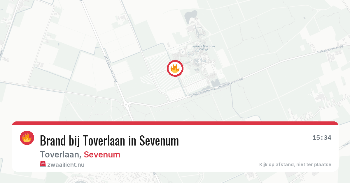 Brand bij Toverlaan in Sevenum — 25 jul 2026