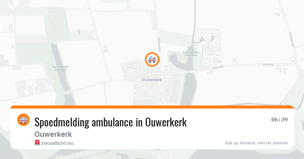 Spoedmelding ambulance in Ouwerkerk — 29 mei 2026