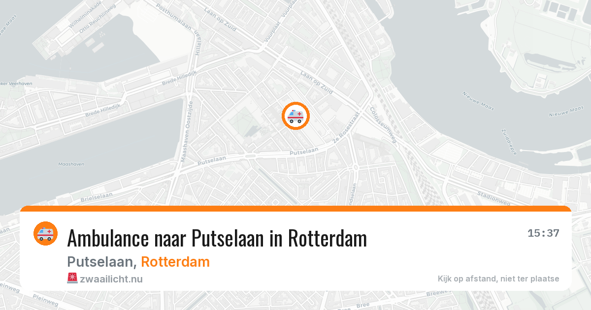 Ambulance naar Putselaan in Rotterdam — 16 mei 2026