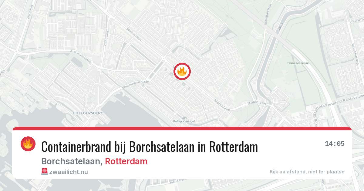 Containerbrand bij Borchsatelaan in Rotterdam — 28 mei 2026