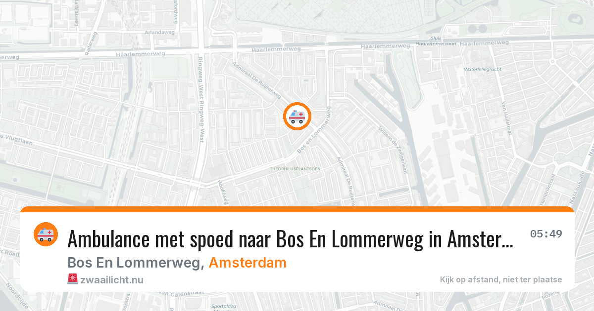 Ambulance met spoed naar Bos En Lommerweg in Amsterdam — 8 jul 2026
