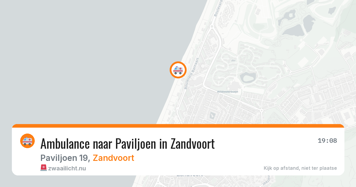 Ambulance naar Paviljoen in Zandvoort — 23 mei 2026