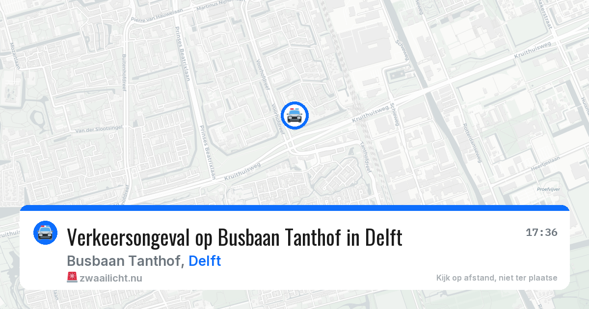 Verkeersongeval op Busbaan Tanthof in Delft — 1 jun 2026