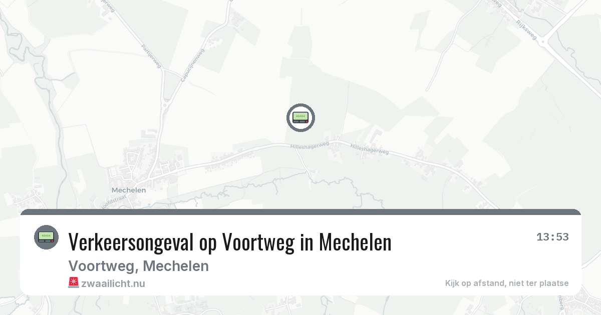 Verkeersongeval op Voortweg in Mechelen — 19 jul 2026