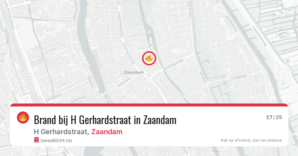 Brand bij H Gerhardstraat in Zaandam — 11 jul 2026