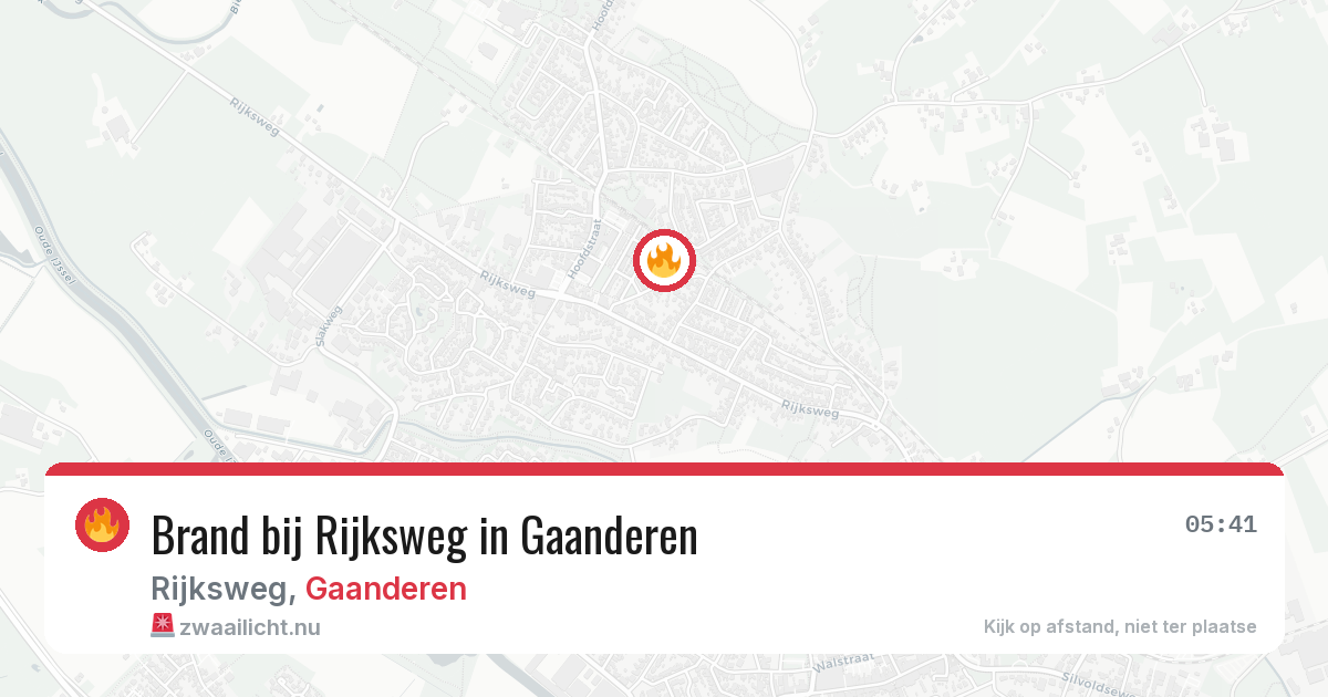 Brand bij Rijksweg in Gaanderen — 25 jul 2026