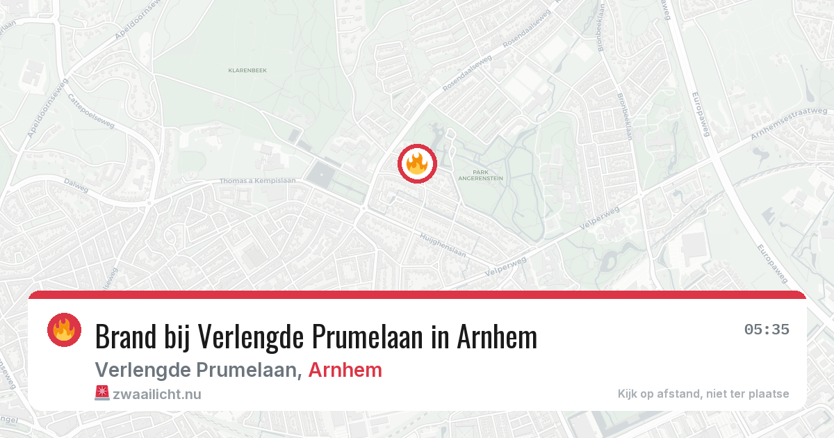 Brand bij Verlengde Prumelaan in Arnhem — 15 jul 2026