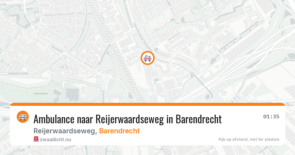 Ambulance naar Reijerwaardseweg in Barendrecht — 26 jul 2026