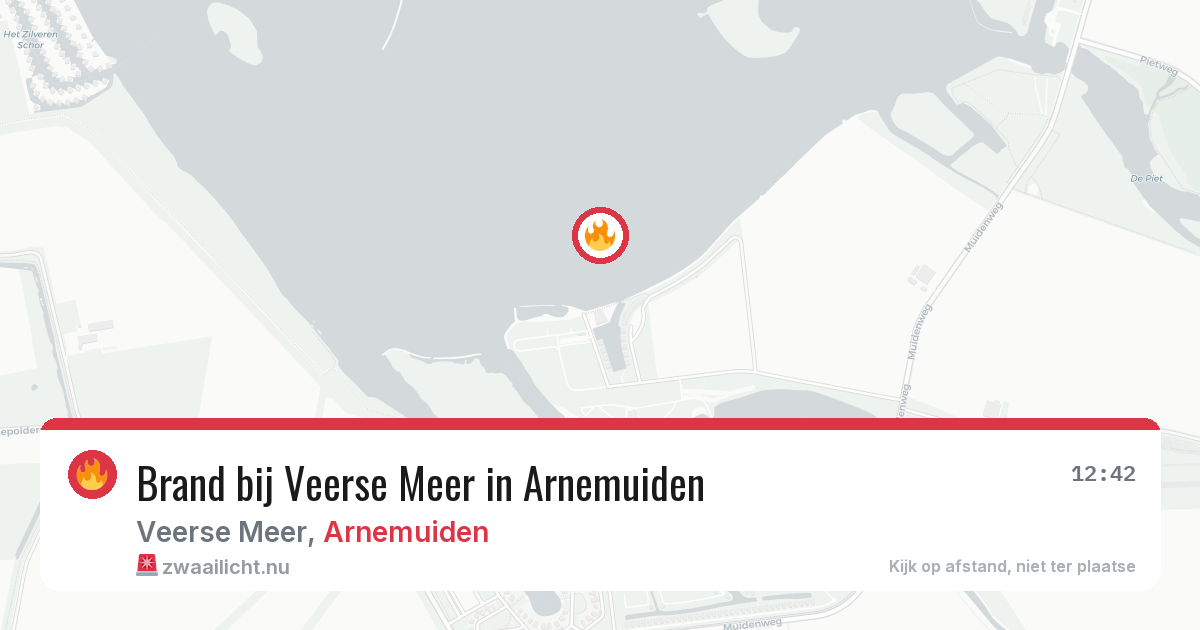 Brand bij Veerse Meer in Arnemuiden — 15 jul 2026