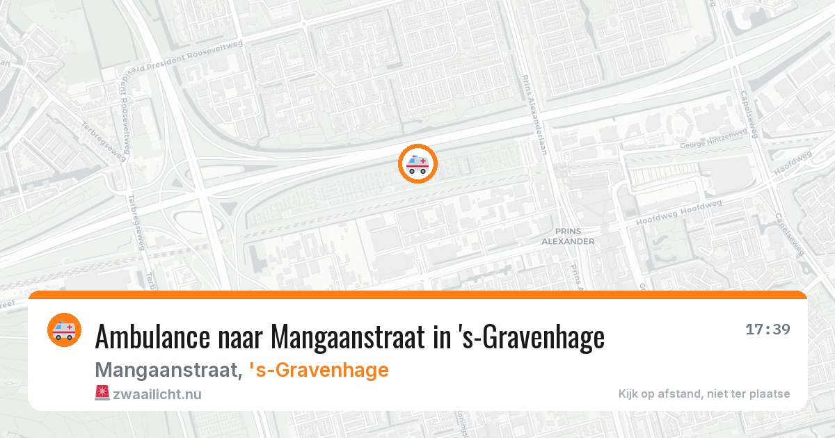 Ambulance naar Mangaanstraat in 's-Gravenhage — 20 mrt 2026