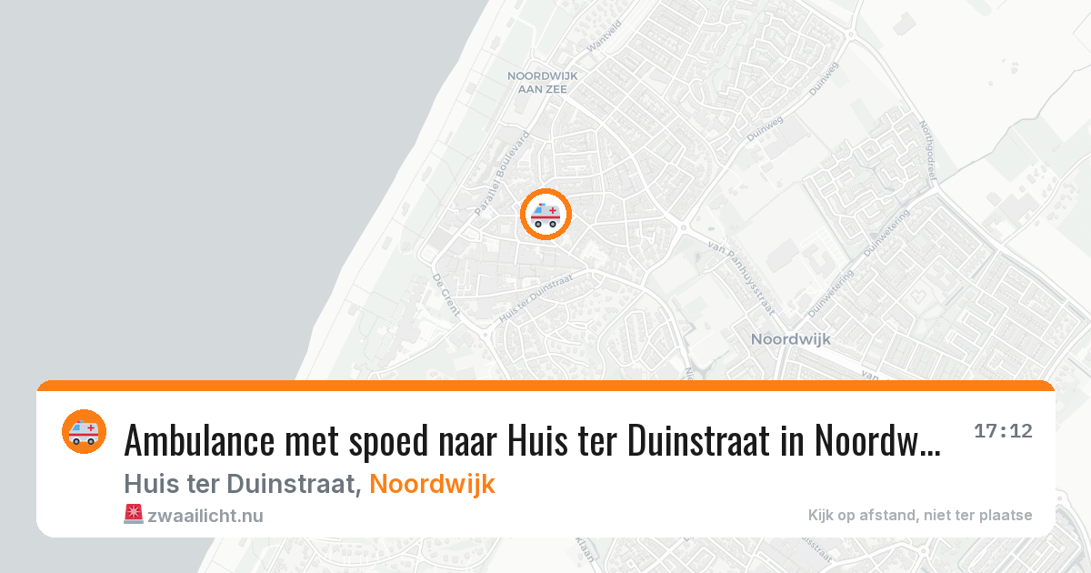 Ambulance met spoed naar Huis ter Duinstraat in Noordwijk — 25 jan 2026