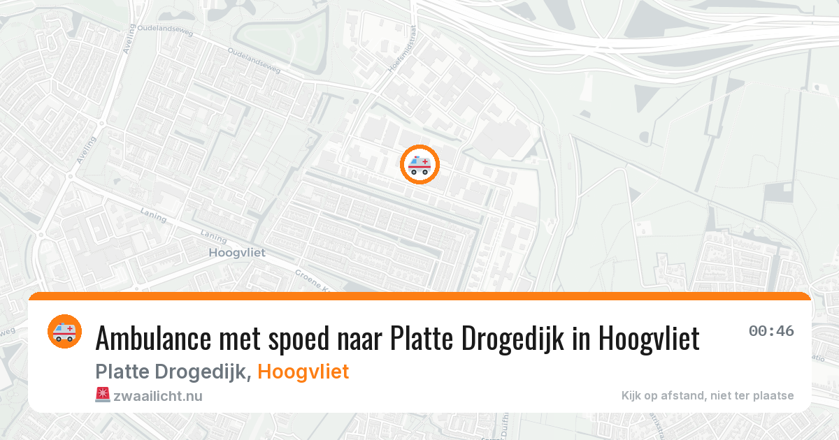 Ambulance met spoed naar Platte Drogedijk in Hoogvliet — 1 jun 2026