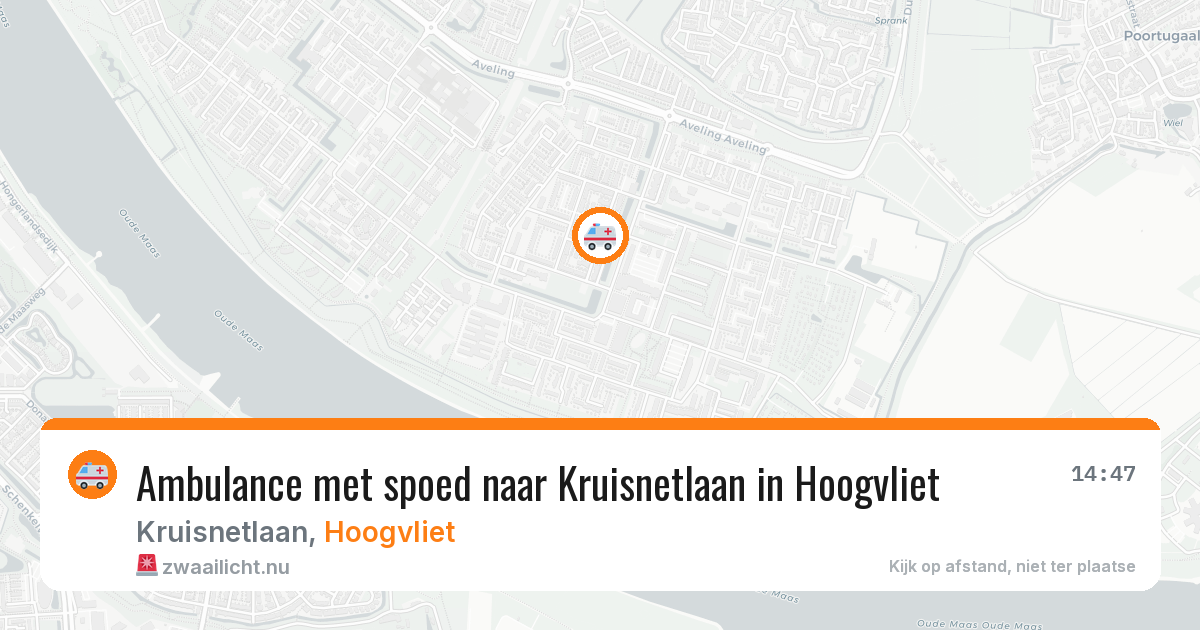 Ambulance met spoed naar Kruisnetlaan in Hoogvliet — 26 mrt 2026