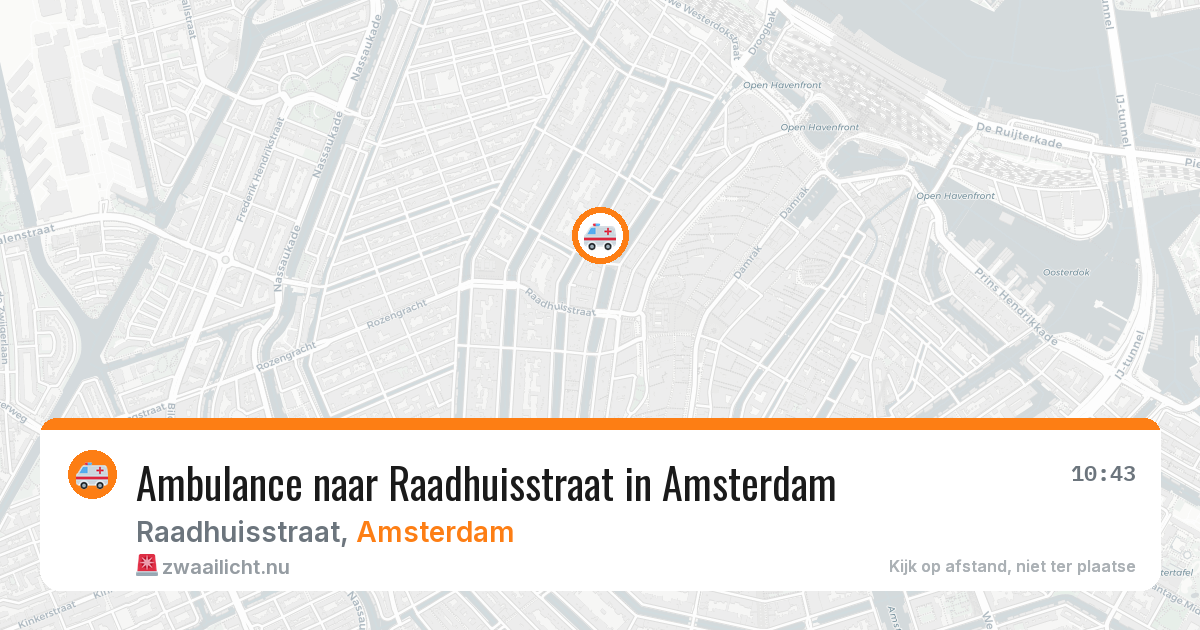 Ambulance naar Raadhuisstraat in Amsterdam — 5 jun 2026