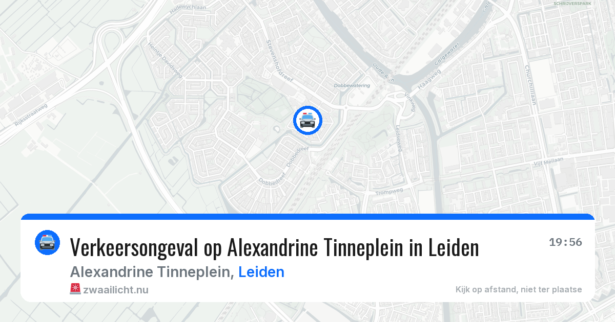 Verkeersongeval op Alexandrine Tinneplein in Leiden — 25 jul 2026