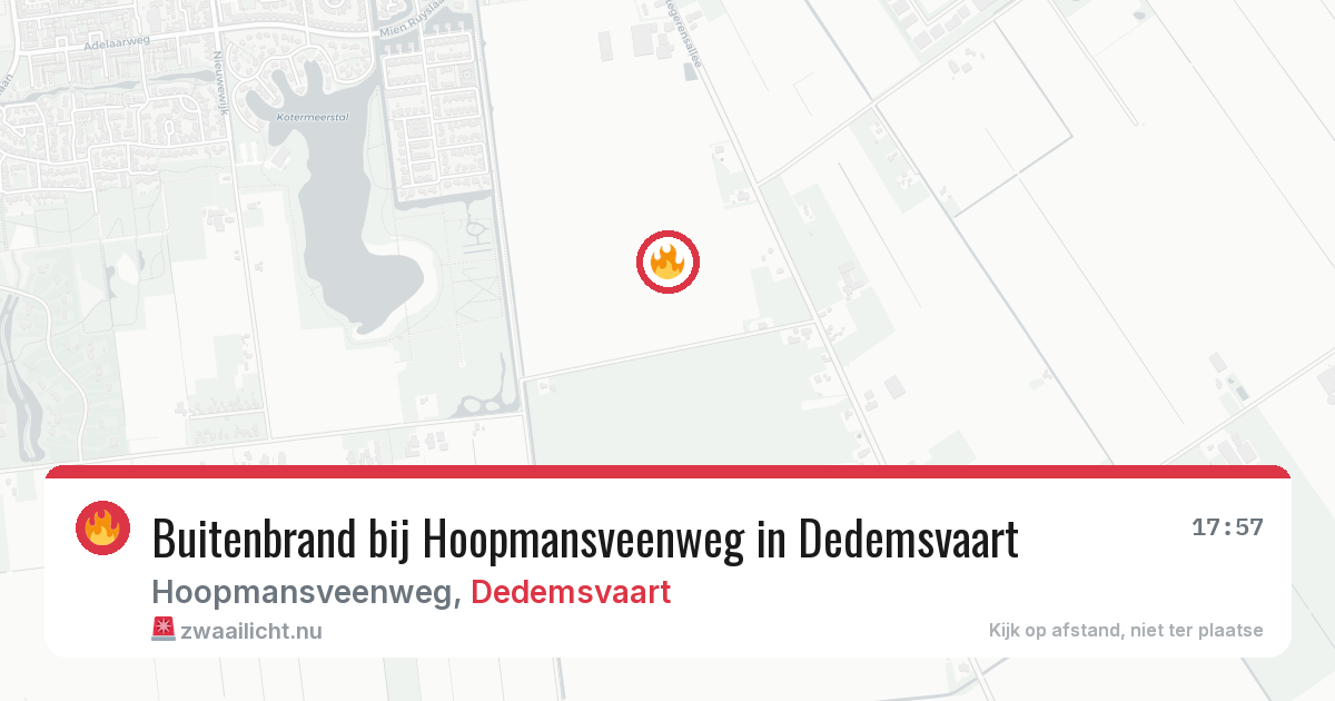 Buitenbrand bij Hoopmansveenweg in Dedemsvaart — 25 mei 2026