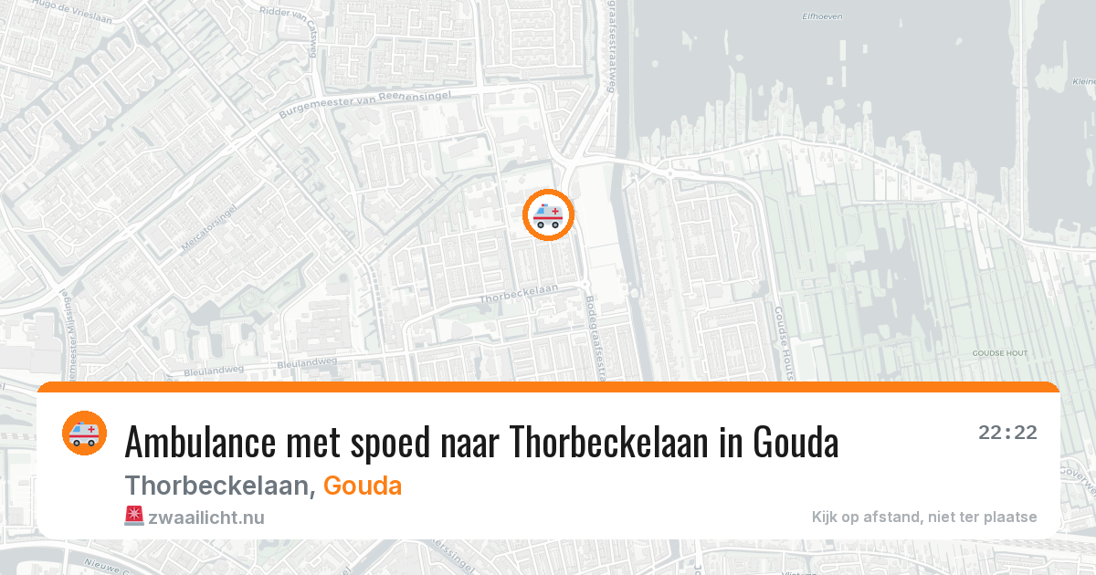 Ambulance met spoed naar Thorbeckelaan in Gouda — 21 mrt 2026