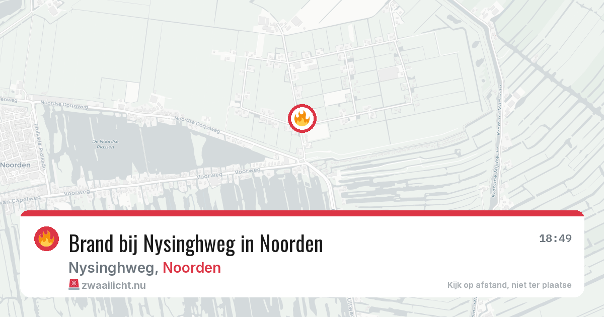 Brand bij Nysinghweg in Noorden — 17 jul 2026