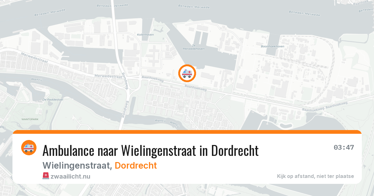 Ambulance naar Wielingenstraat in Dordrecht — 17 jul 2026