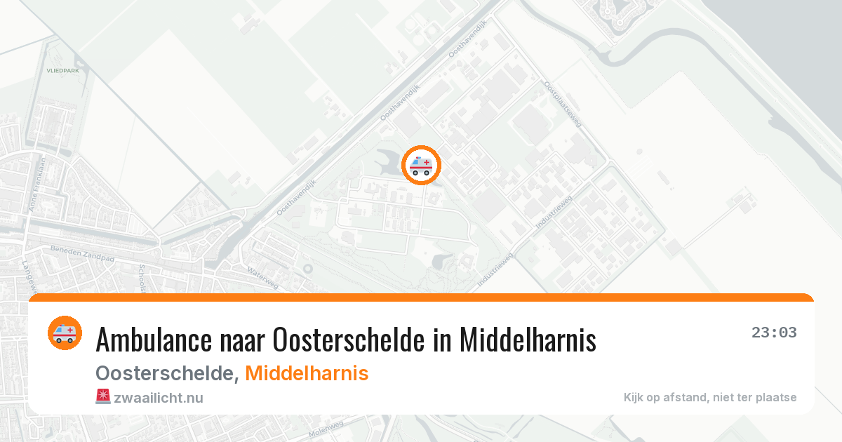 Ambulance naar Oosterschelde in Middelharnis — 12 mei 2026
