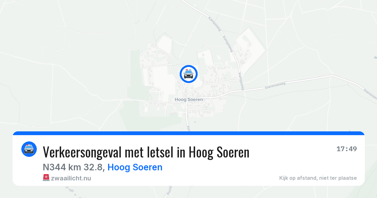 Verkeersongeval met letsel in Hoog Soeren — 22 mei 2026