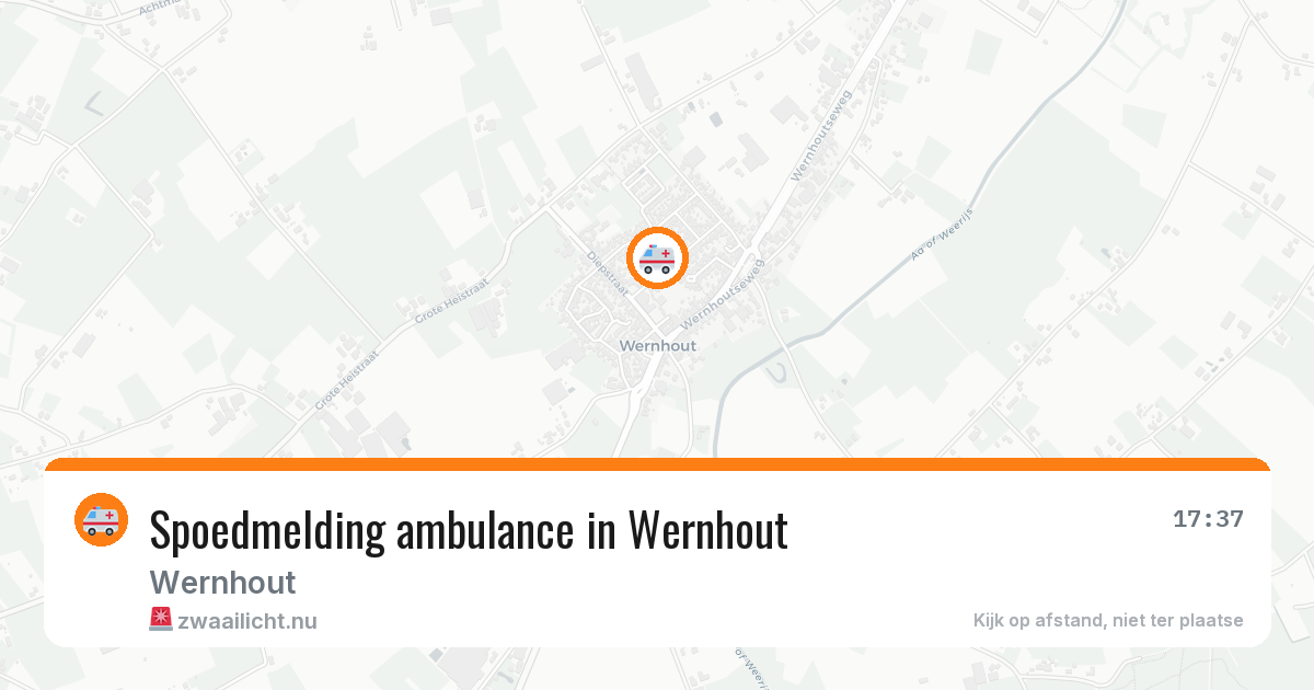 Spoedmelding ambulance in Wernhout — 25 mei 2026
