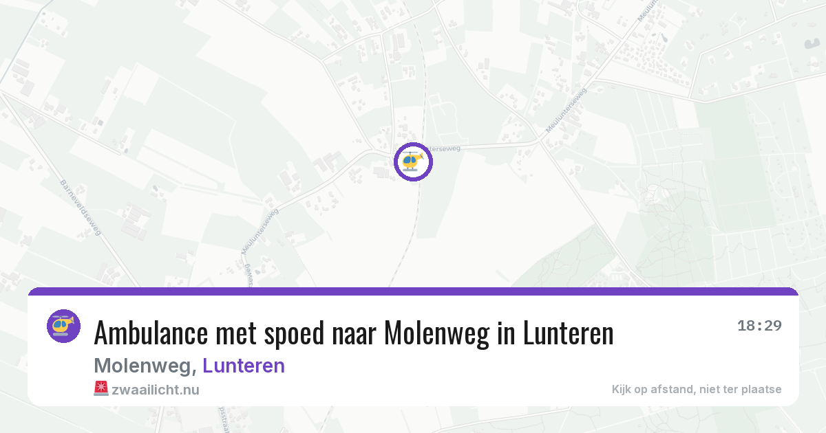 Ambulance met spoed naar Molenweg in Lunteren — 16 jul 2026