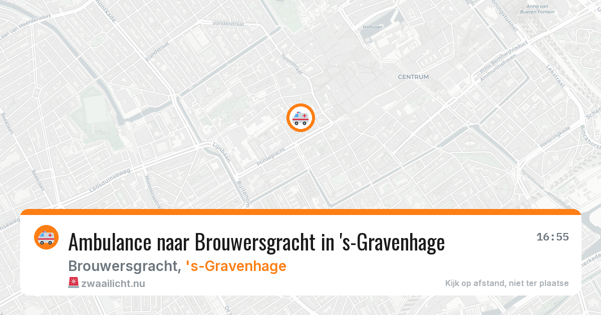 Ambulance naar Brouwersgracht in 's-Gravenhage — 16 mei 2026