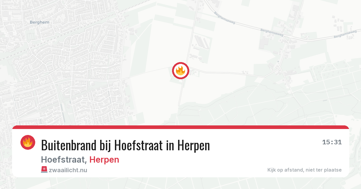 Buitenbrand bij Hoefstraat in Herpen — 18 jul 2026