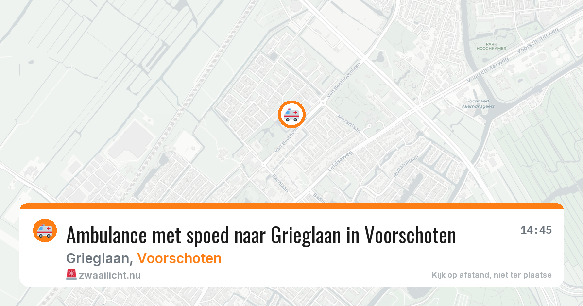 Ambulance met spoed naar Grieglaan in Voorschoten — 31 mrt 2026