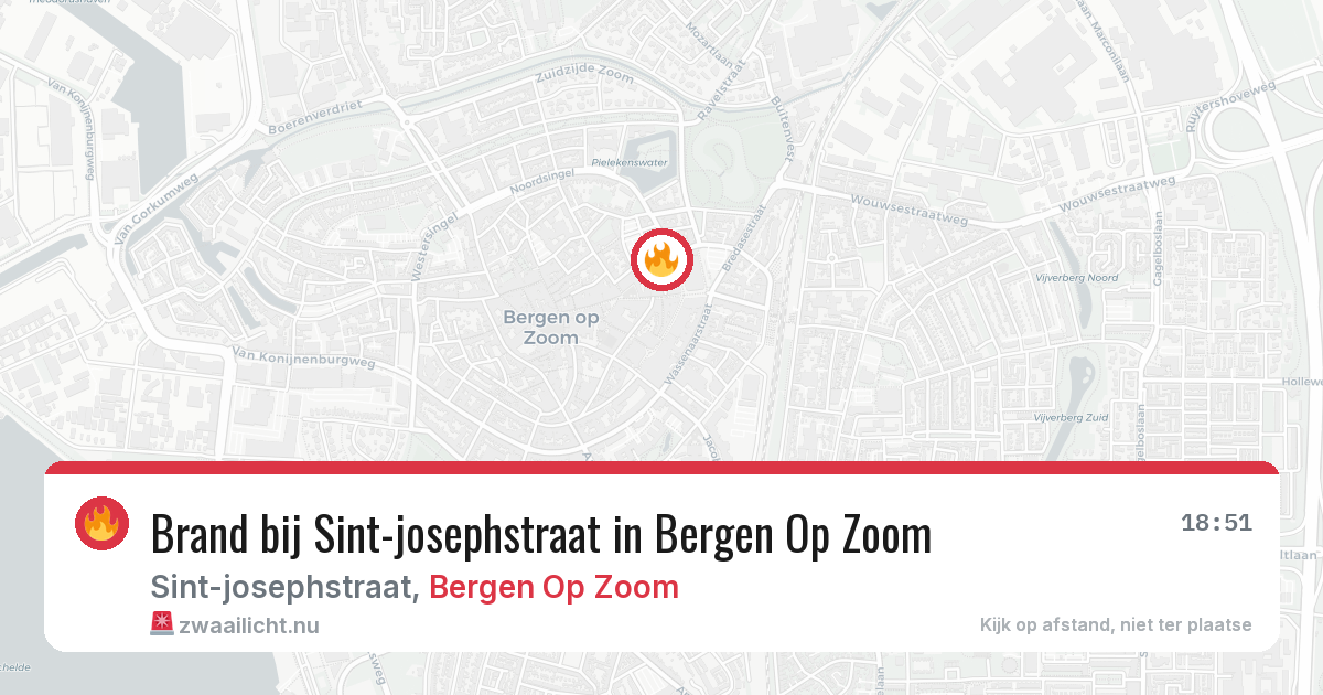 Brand bij Sint-josephstraat in Bergen Op Zoom — 17 jul 2026