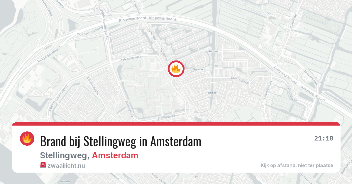 Brand bij Stellingweg in Amsterdam — 2 jun 2026
