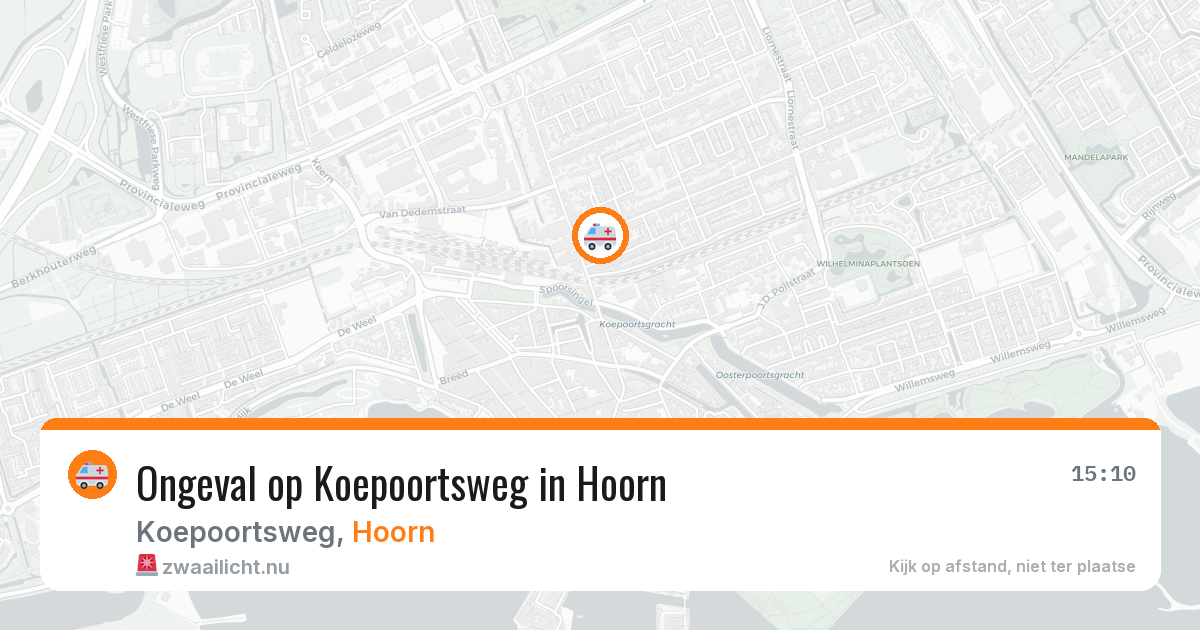 Ongeval op Koepoortsweg in Hoorn — 22 jan 2026