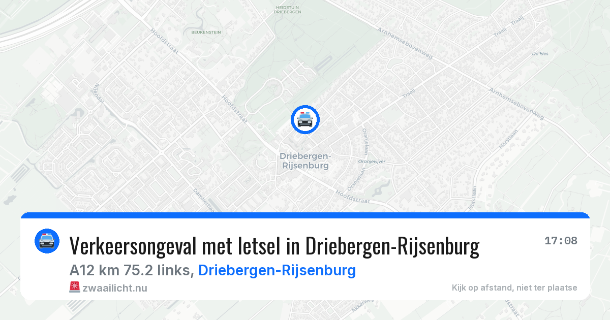 Verkeersongeval met letsel in Driebergen-Rijsenburg — 13 mei 2026