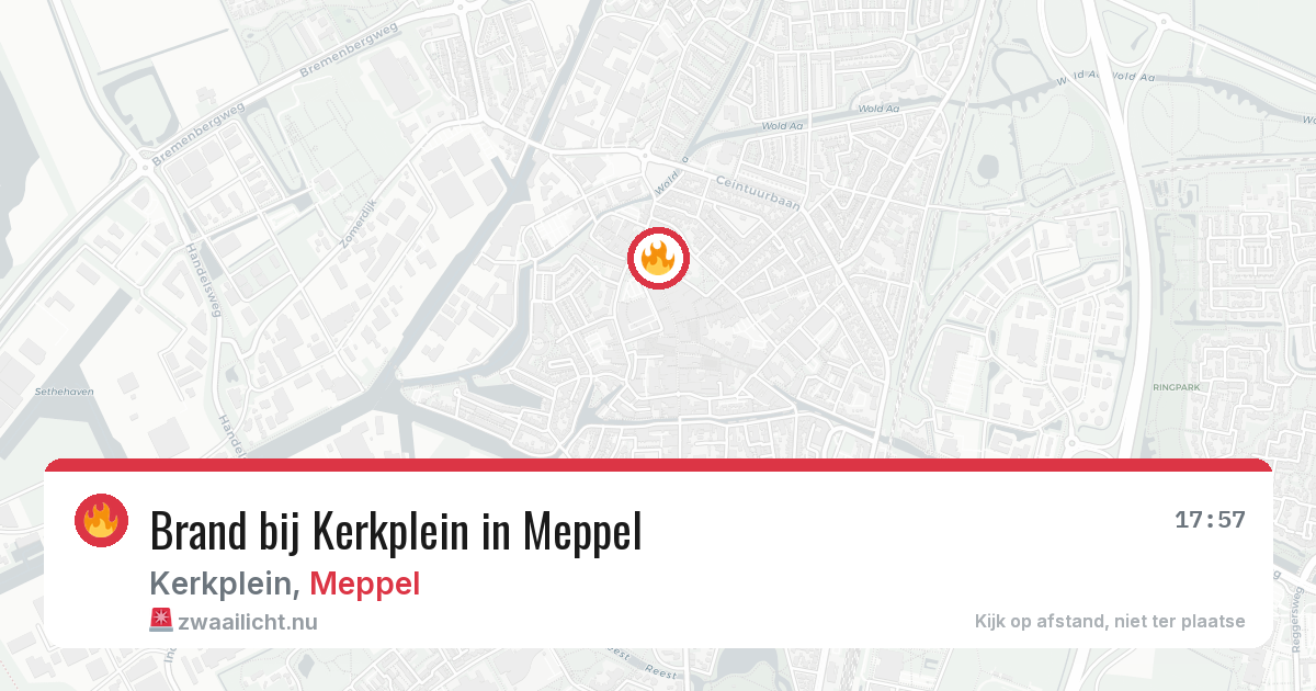 Brand bij Kerkplein in Meppel — 23 jul 2026