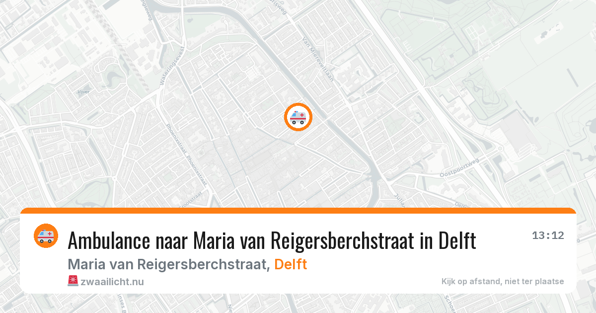 Ambulance naar Maria van Reigersberchstraat in Delft — 24 jul 2026