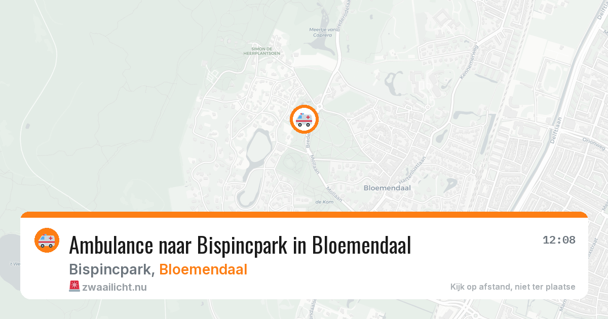 Ambulance naar Bispincpark in Bloemendaal — 10 mei 2026