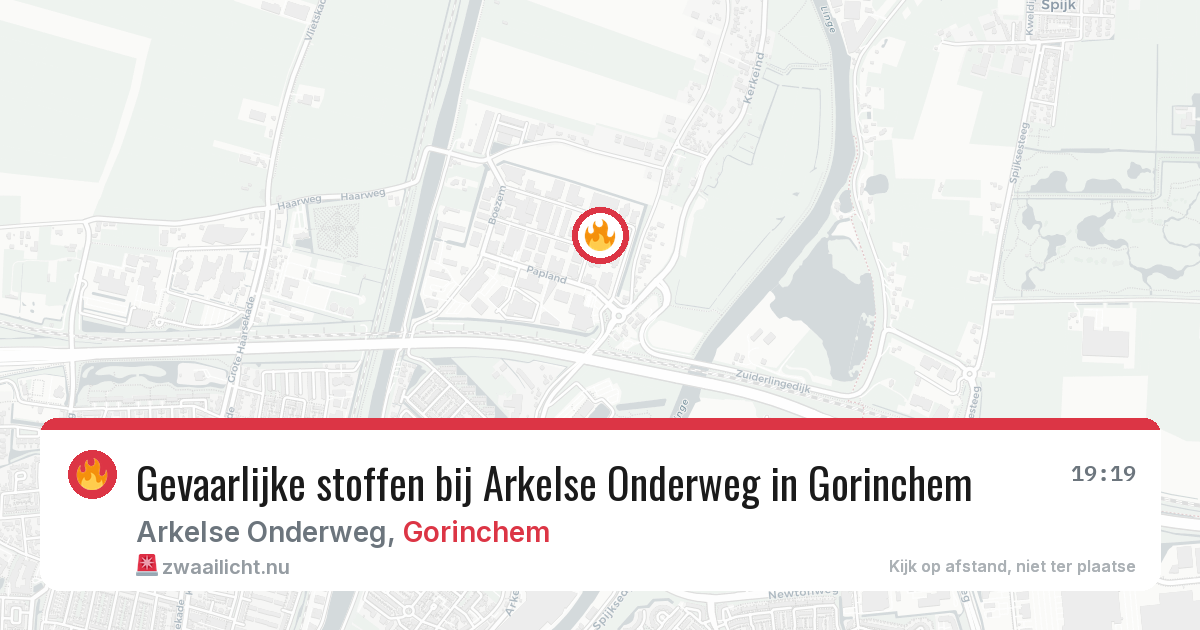 Gevaarlijke stoffen bij Arkelse Onderweg in Gorinchem — 11 jul 2026