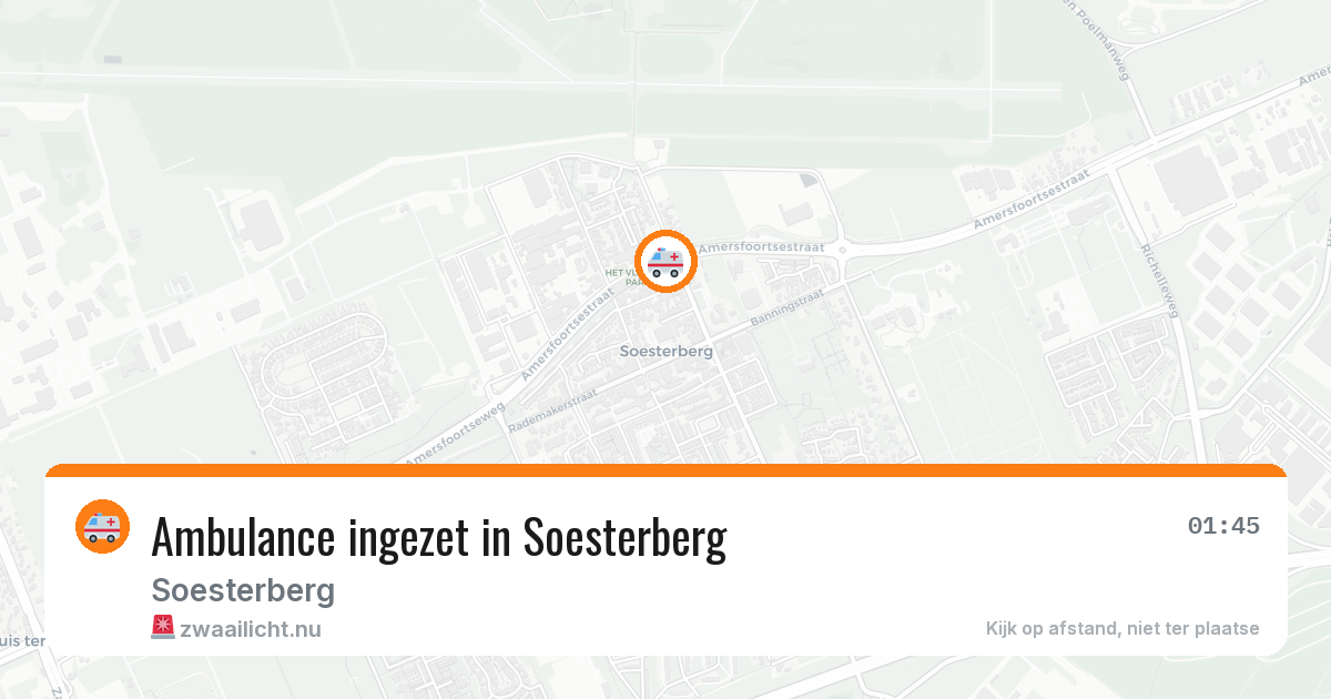 Ambulance ingezet in Soesterberg — 12 jul 2026