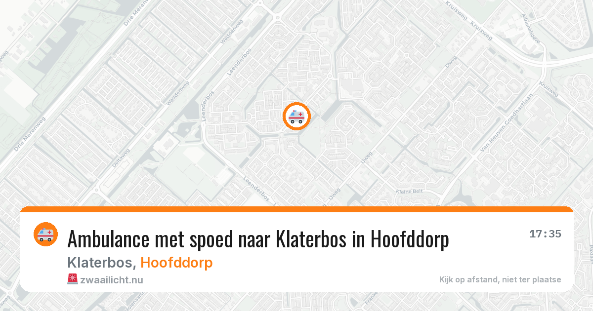 Ambulance met spoed naar Klaterbos in Hoofddorp — 16 jul 2026