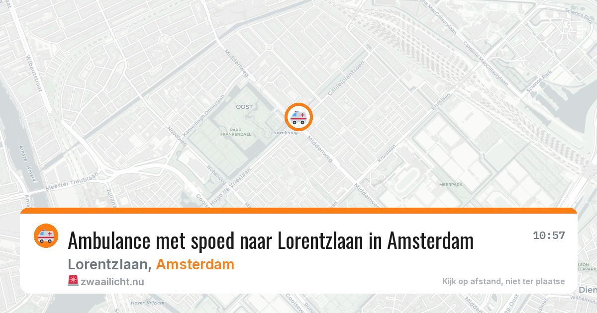 Ambulance met spoed naar Lorentzlaan in Amsterdam — 4 jun 2026