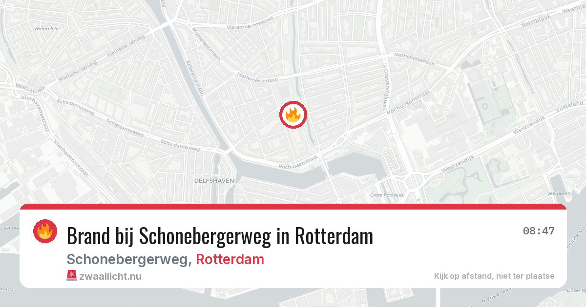 Brand bij Schonebergerweg in Rotterdam — 18 mei 2026
