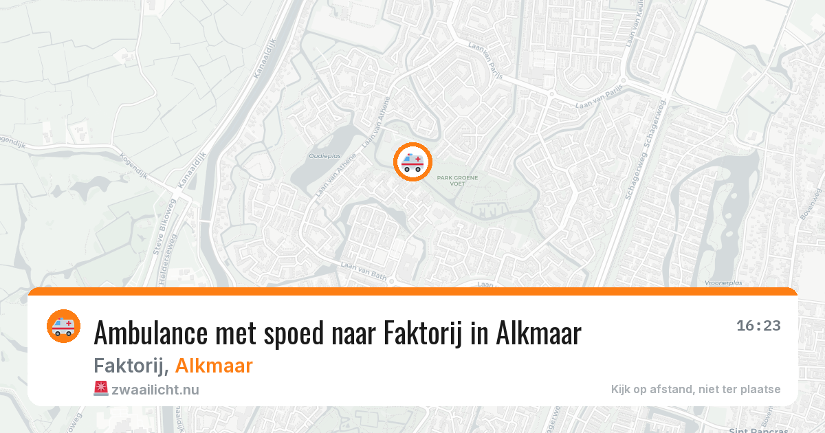Ambulance met spoed naar Faktorij in Alkmaar — 19 mei 2026