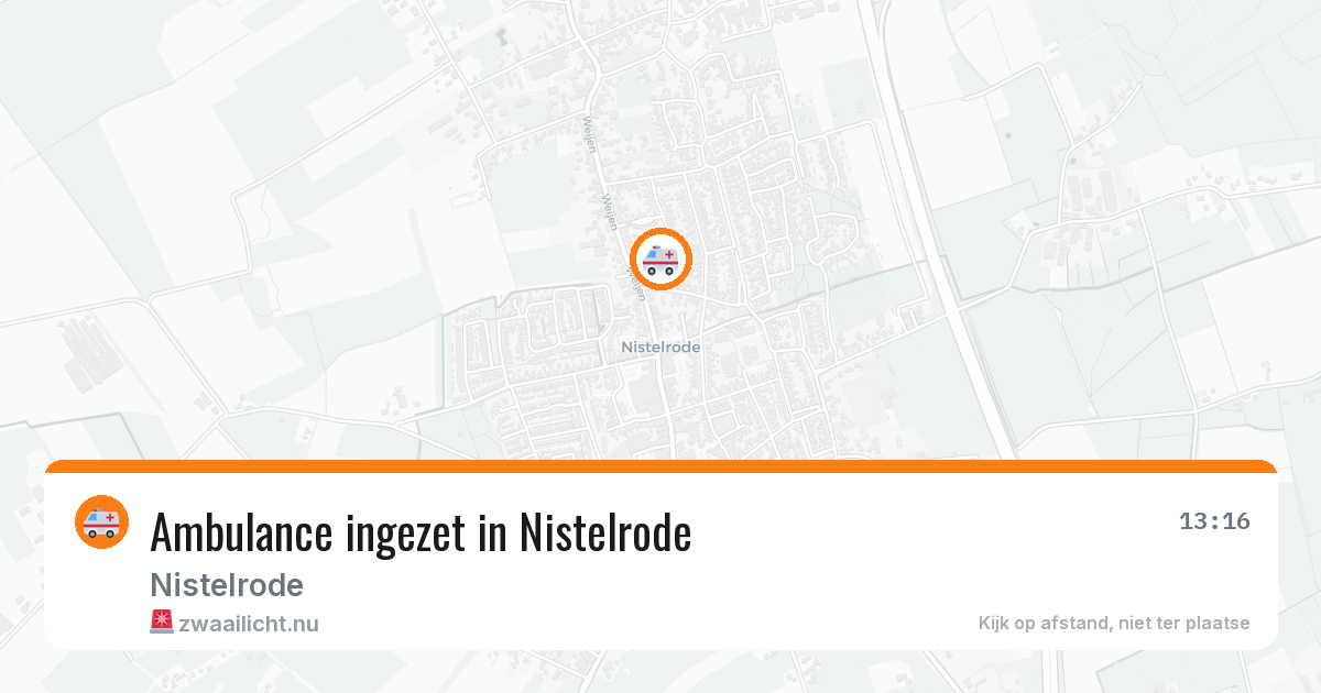 Ambulance ingezet in Nistelrode — 3 jul 2026
