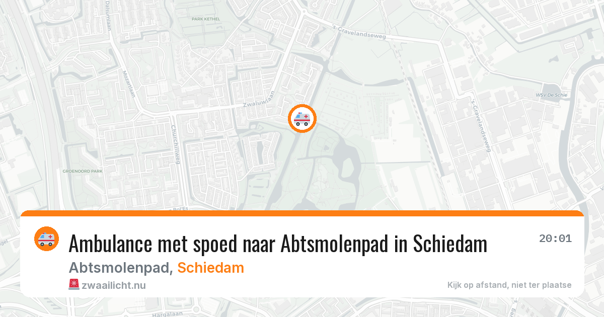 Ambulance met spoed naar Abtsmolenpad in Schiedam — 9 apr 2026