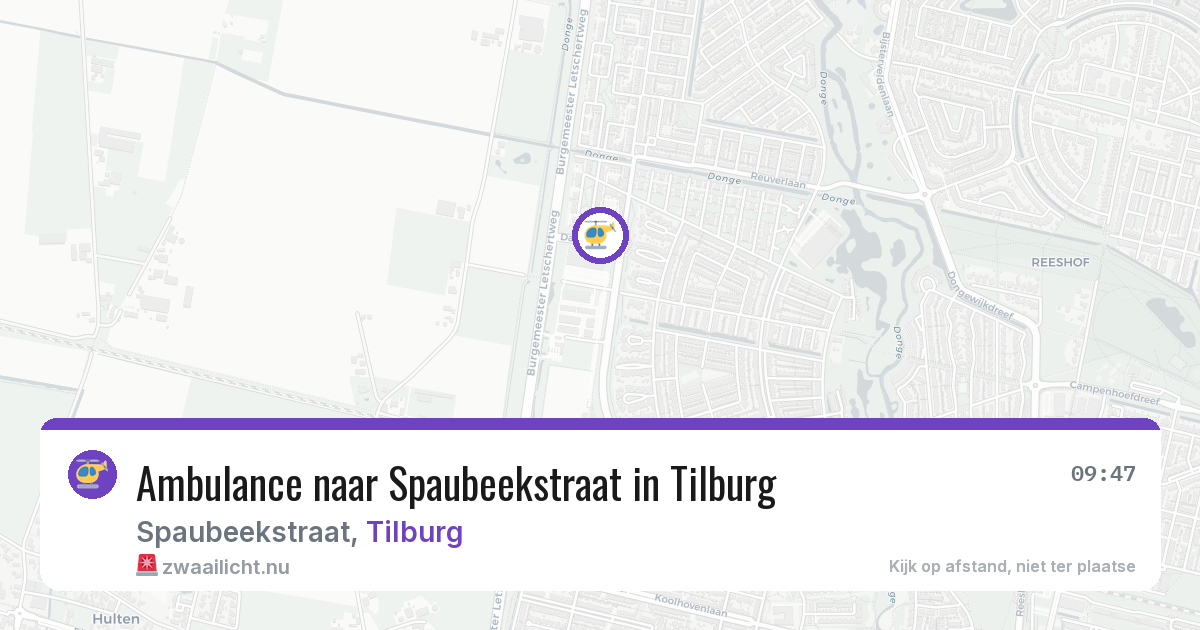 Ambulance naar Spaubeekstraat in Tilburg — 12 jul 2026