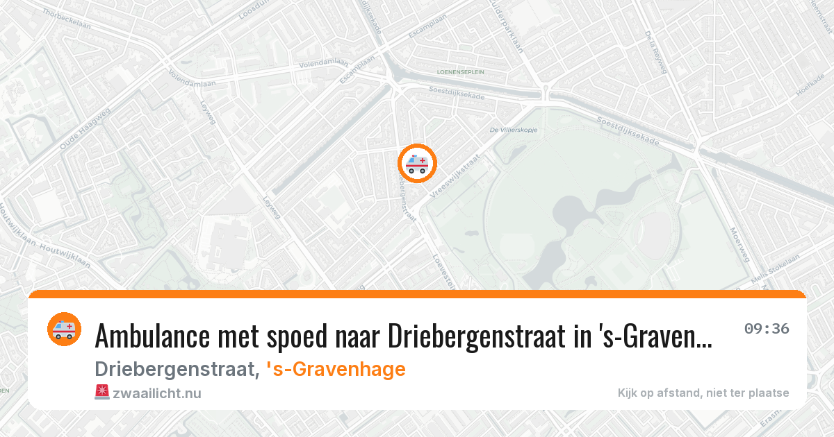 Ambulance met spoed naar Driebergenstraat in 's-Gravenhage — 1 jun 2026
