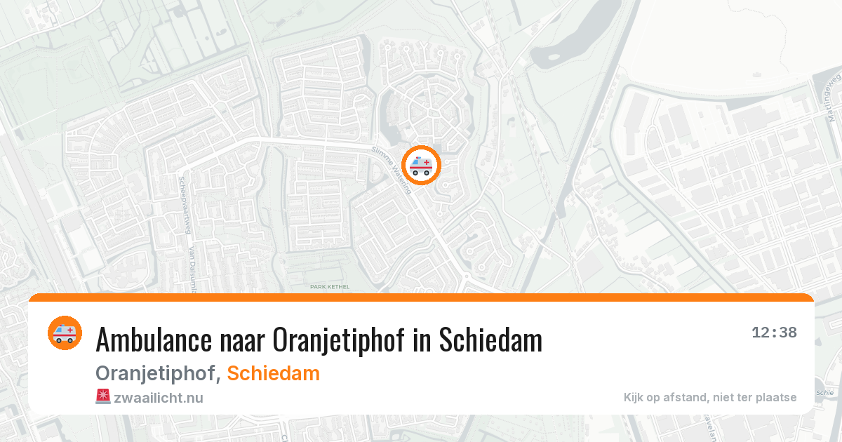 Ambulance naar Oranjetiphof in Schiedam — 16 mrt 2026