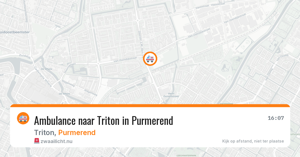 Ambulance naar Triton in Purmerend — 18 jul 2026